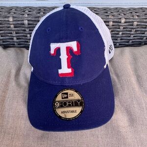 New Era, Texas Rangers, Blue & White, 9FORTY Hat